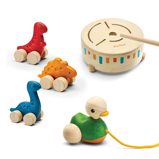 Montessori-Inspired Walk & Play Trio – 3 Toddler Toys (12m+) by PlanToys - Non-toxic Toys product rated GO by Million Marker, free from BPA, phthalates, and parabens