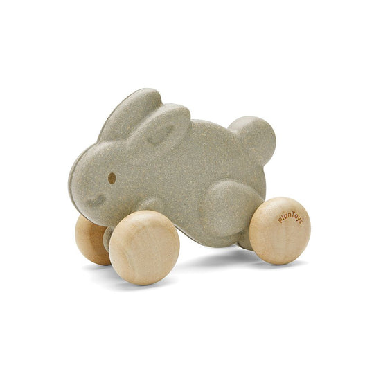 Push Along Bunny - Grey by PlanToys - Non-toxic, GO rated product free from harmful chemicals