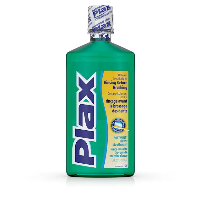 Mouthwash – Soft Mint by Plax - Non-toxic Oral Care product rated STOP by Million Marker, free from BPA, phthalates, and parabens