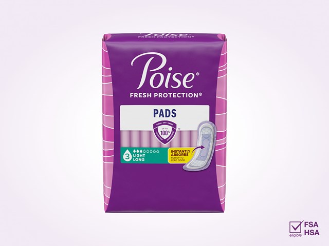 Incontinence Pads for Women by Poise - Non-toxic Intimate Care product rated STOP by Million Marker, free from BPA, phthalates, and parabens