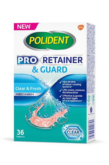 Pro Guard & Retainer Antibacterial Daily Cleanser – Clear & Fresh by POLIDENT - Non-toxic Oral Care product rated STOP by Million Marker, free from BPA, phthalates, and parabens