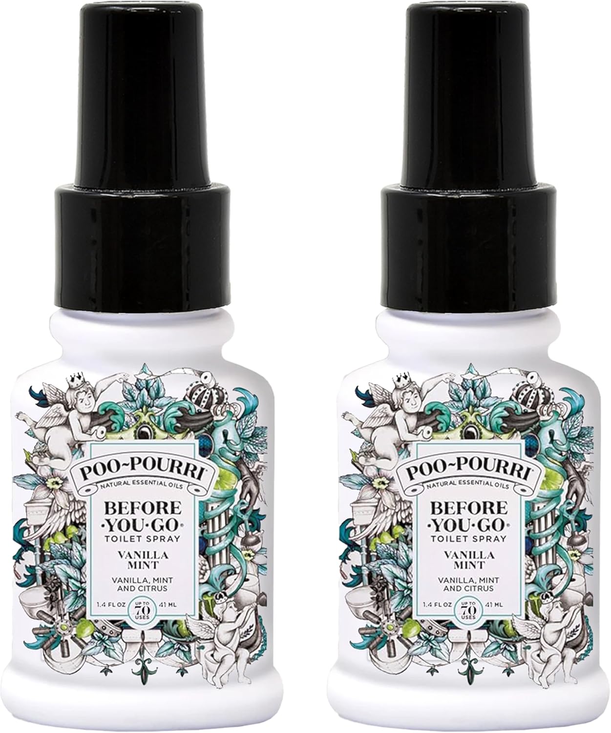 Before-You-Go Toilet Spray – Vanilla Mint by POO-POURRI - Non-toxic Air Fresheners product rated STOP by Million Marker, free from BPA, phthalates, and parabens