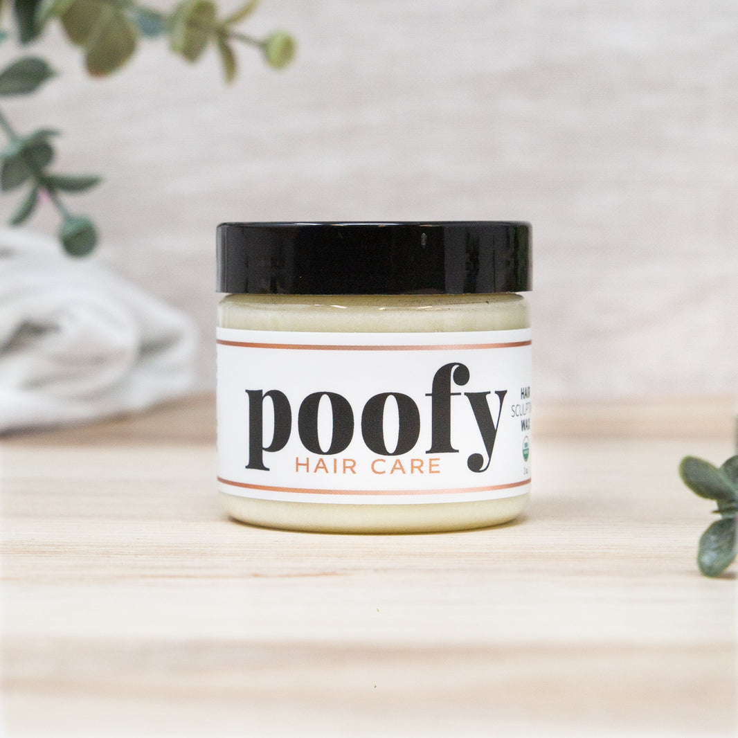 Hair Sculpting Wax by poofy ORGANICS - Non-toxic Hair Styling + Treatment product rated SLOW by Million Marker, free from BPA, phthalates, and parabens