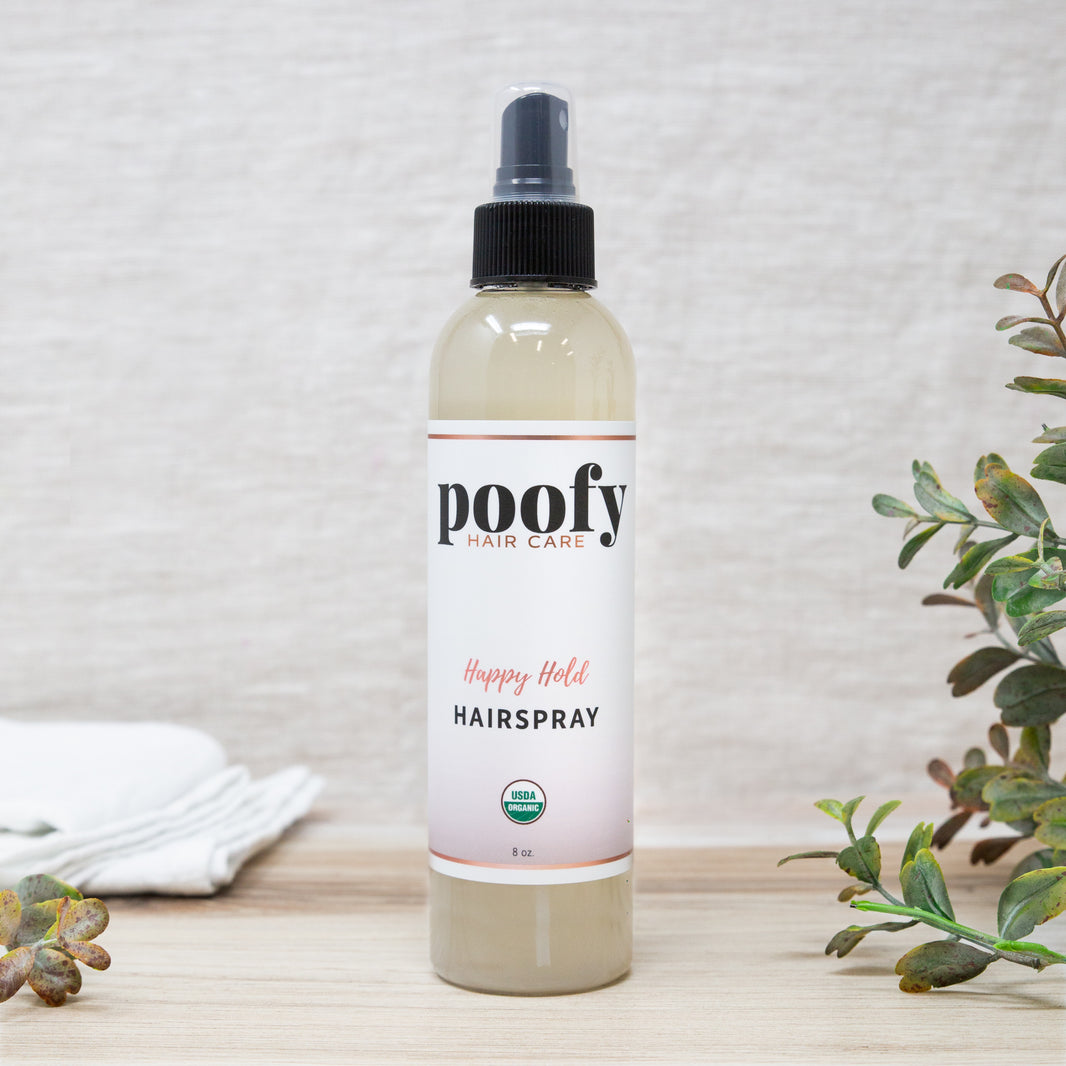 Happy Hold Hair Spray by poofy ORGANICS - Non-toxic, SLOW rated product free from harmful chemicals