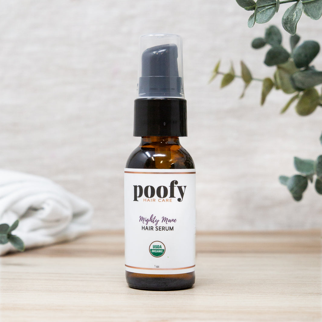 Mighty Mane Hair Serum by poofy ORGANICS - Non-toxic, SLOW rated product free from harmful chemicals