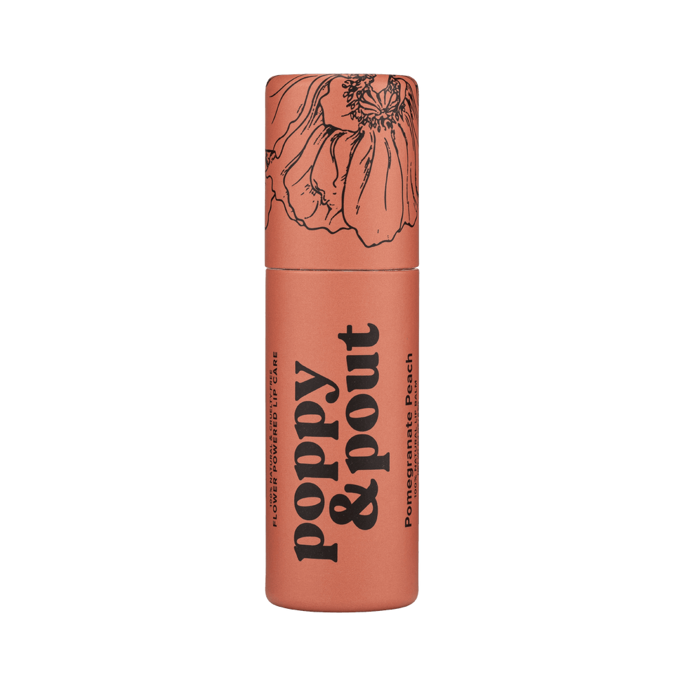 Lip Balm – Pomegranate Peach by poppy & pout - Non-toxic Lip Balms product rated SLOW by Million Marker, free from BPA, phthalates, and parabens
