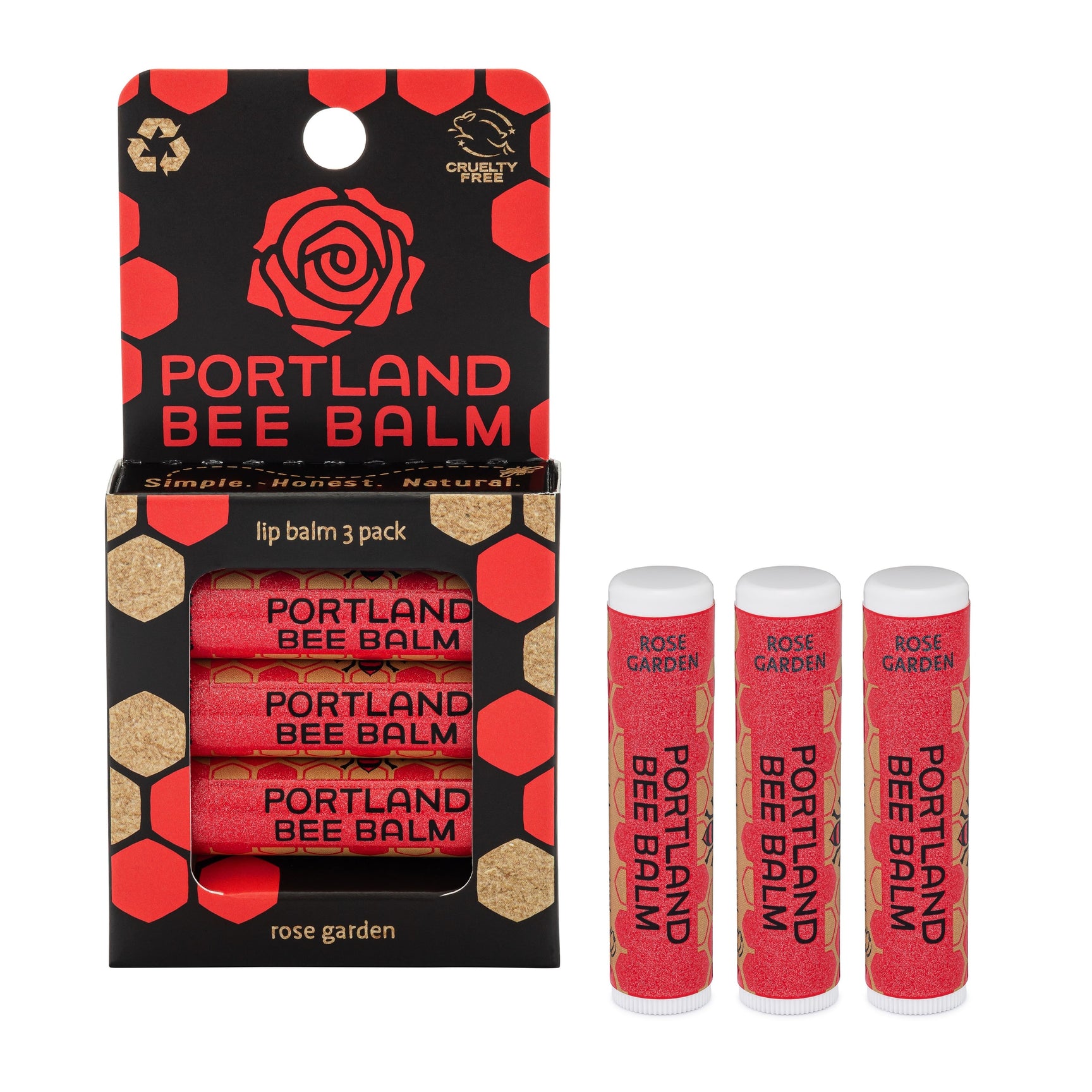 Lip Balm - Rose Garden by Portland Bee Balm - Non-toxic, GO rated product free from harmful chemicals