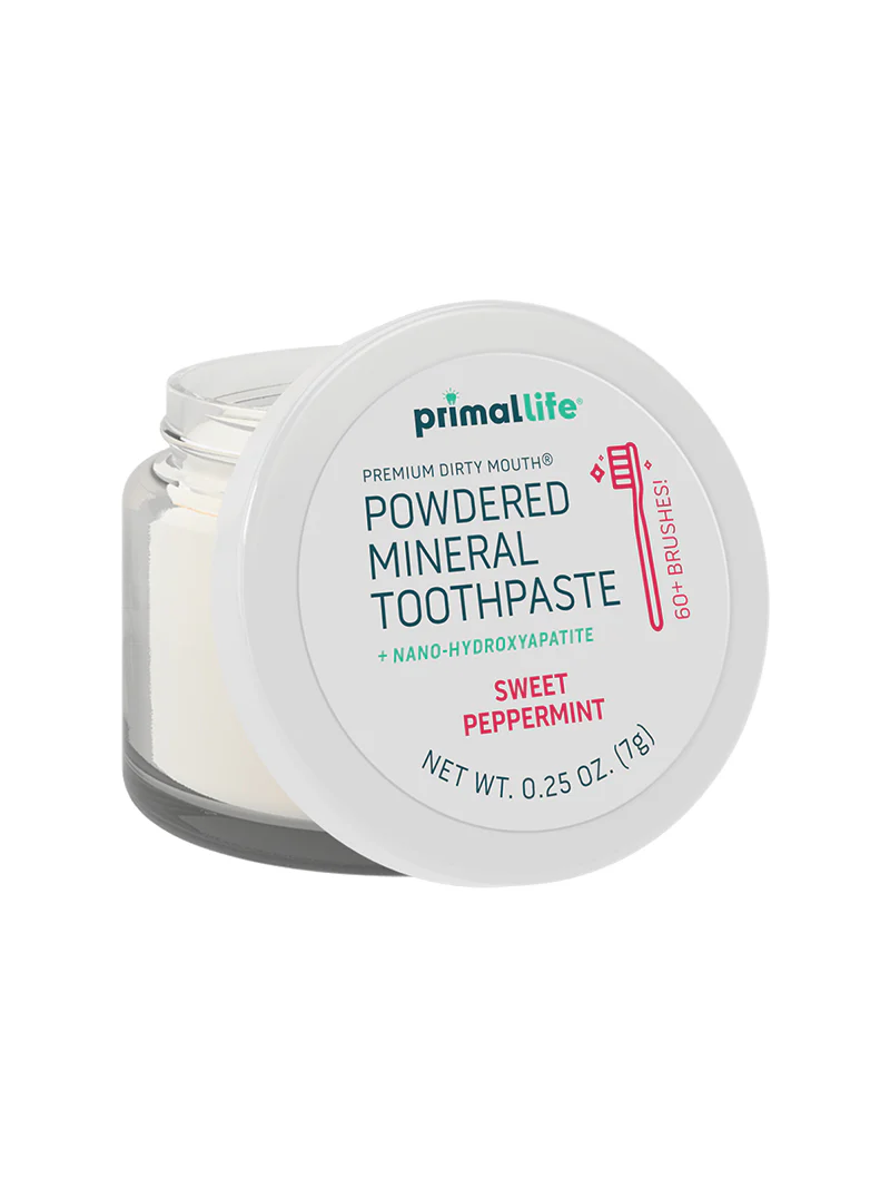 Primal Life Organics Dirty Mouth Toothpowder, Sweet Peppermint 0.25oz