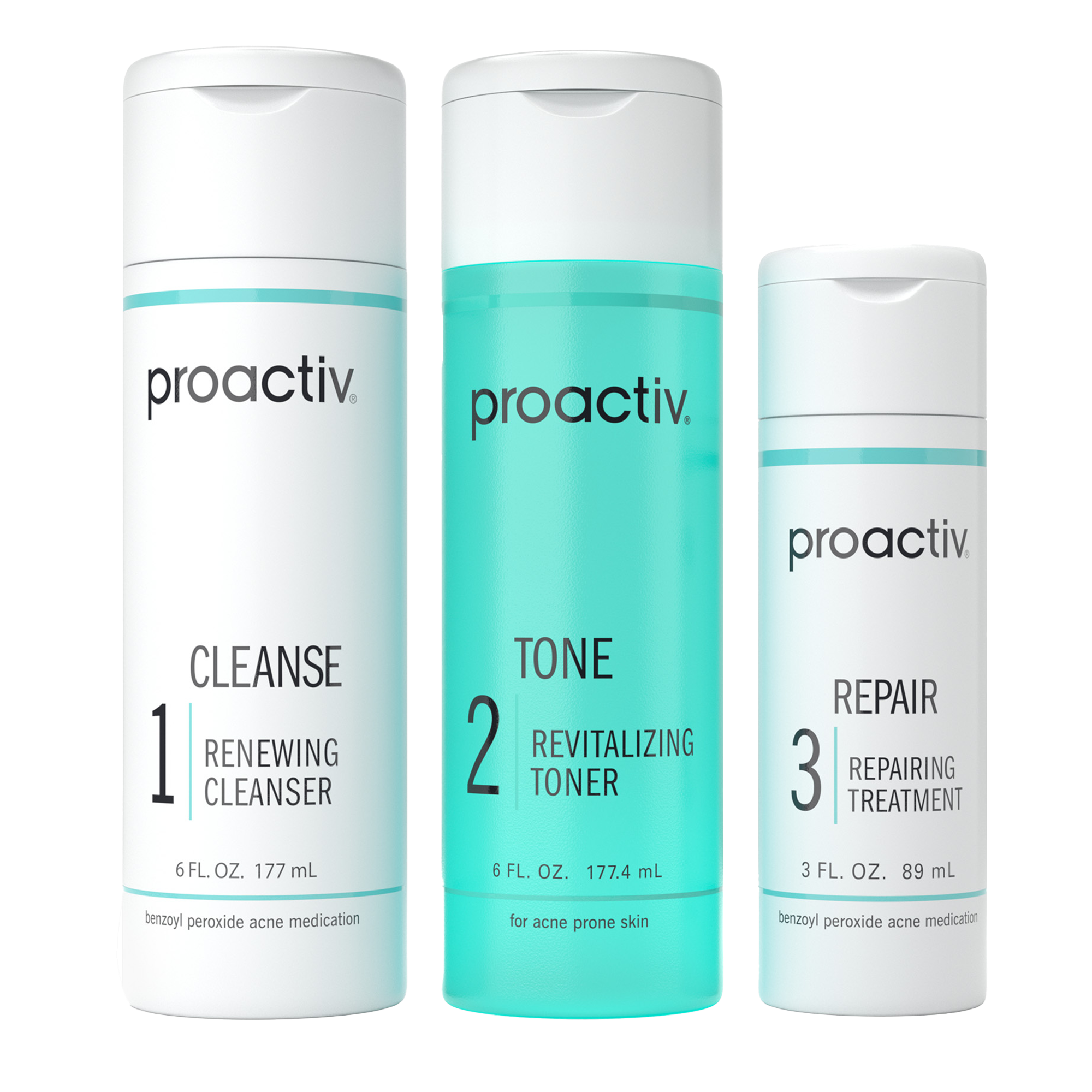 3-Step Routine by Proactiv - Non-toxic Facial Care product rated STOP by Million Marker, free from BPA, phthalates, and parabens