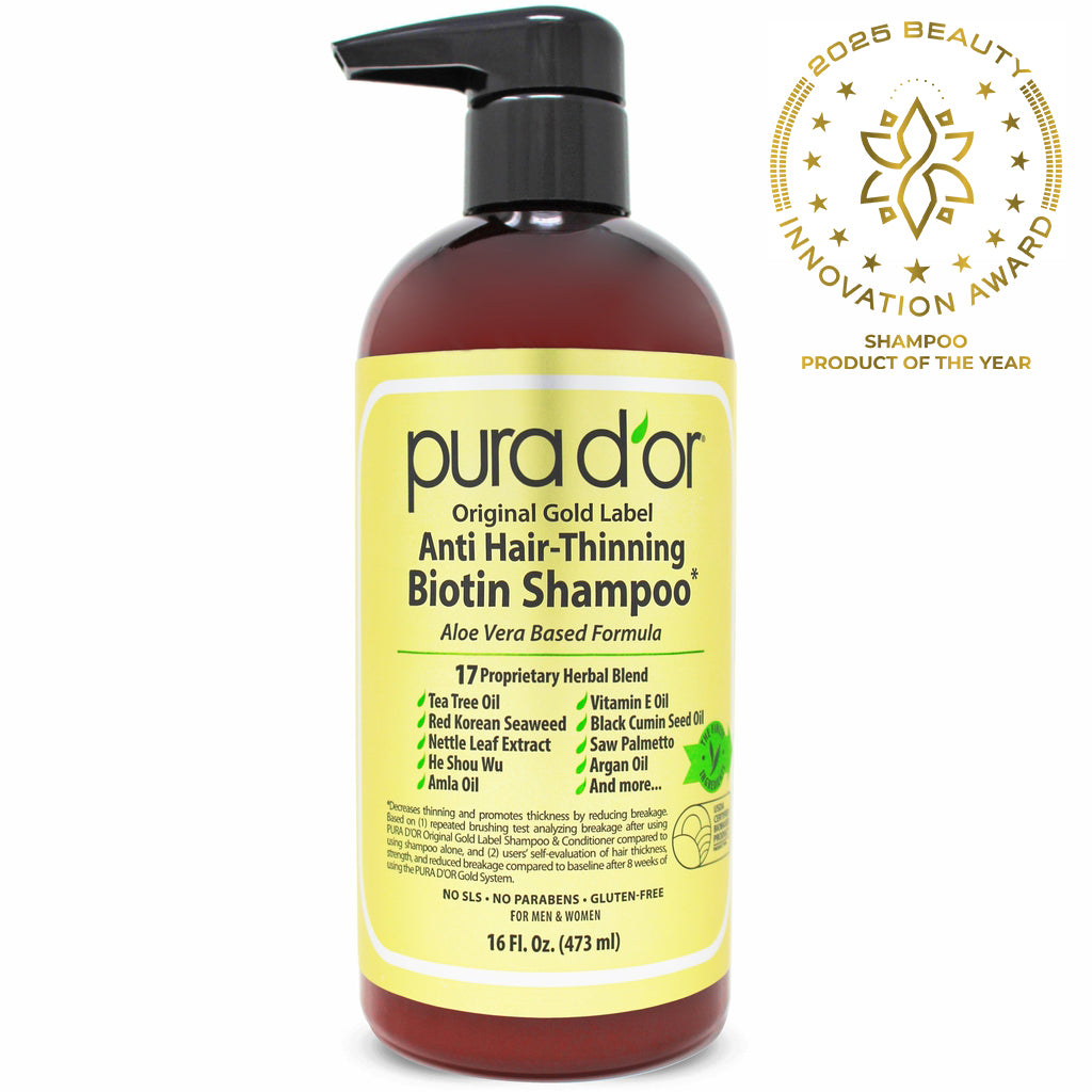 Anti-Thinning Biotin Shampoo by pura d'or - Non-toxic, SLOW rated product free from harmful chemicals