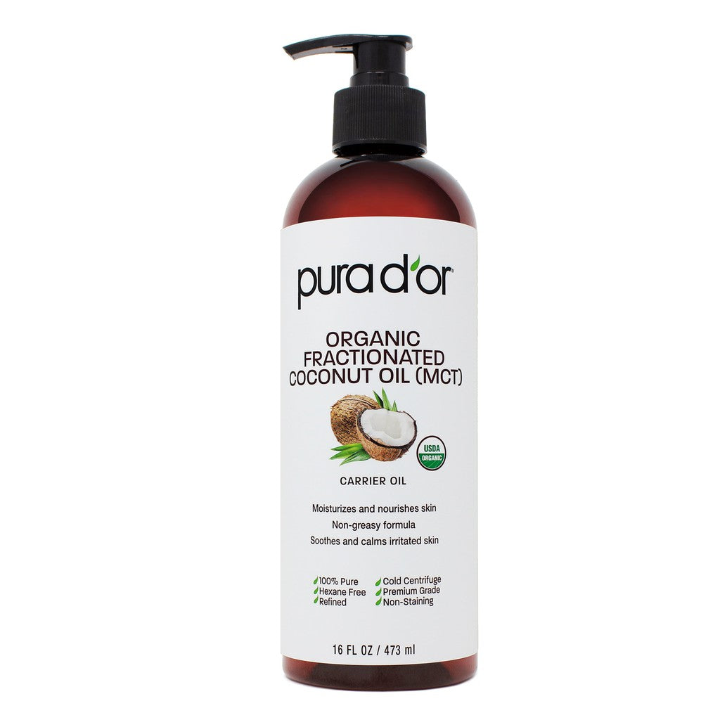 Organic Fractionated Coconut Oil by pura d'or - Non-toxic, GO rated product free from harmful chemicals