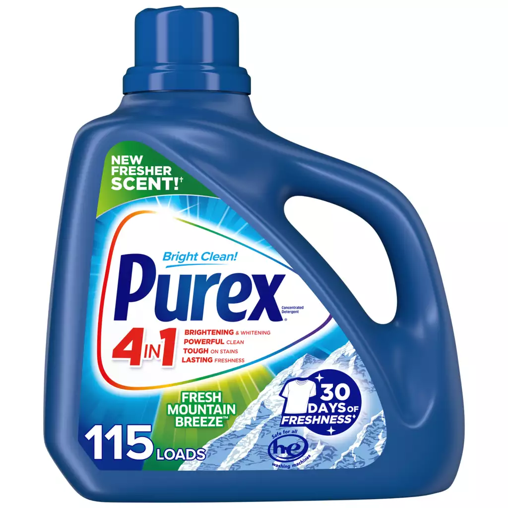 4 in 1 Liquid Laundry Detergent - Fresh Mountain Breeze by Purex - Non-toxic, STOP rated product free from harmful chemicals