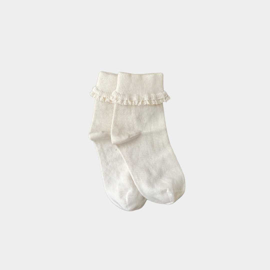 Natural No Dye Lace Kids Socks by q FOR QUINN - Non-toxic, GO rated product free from harmful chemicals
