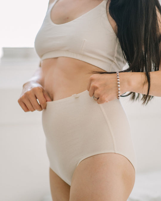 Women's High Waist Brief by q FOR QUINN - Non-toxic Clothes product rated GO by Million Marker, free from BPA, phthalates, and parabens