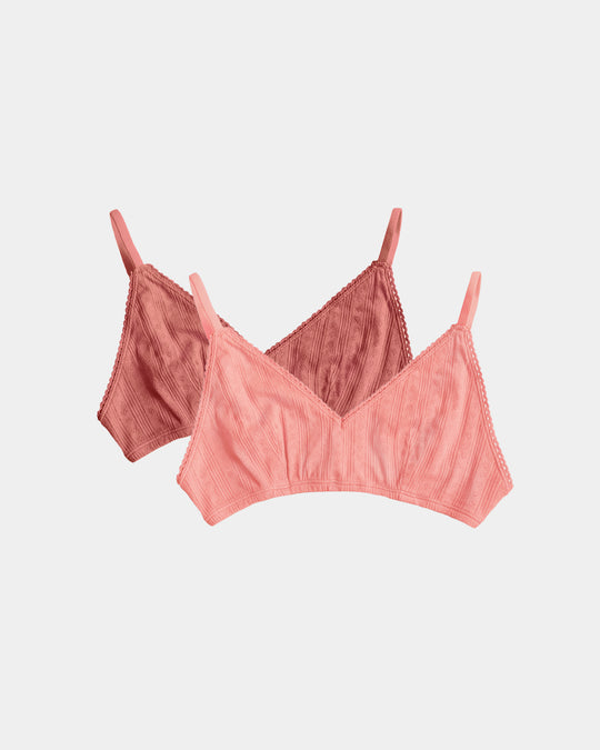 Women's Natural Plant Dyes Pointelle Bra by q FOR QUINN - Non-toxic, GO rated product free from harmful chemicals