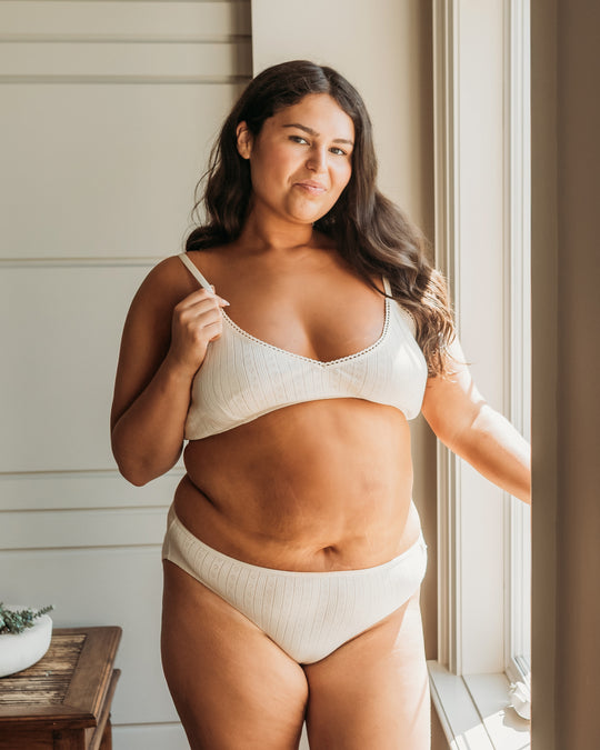 Women's Pointelle French Cut Bikini by q FOR QUINN - Non-toxic Clothes product rated GO by Million Marker, free from BPA, phthalates, and parabens