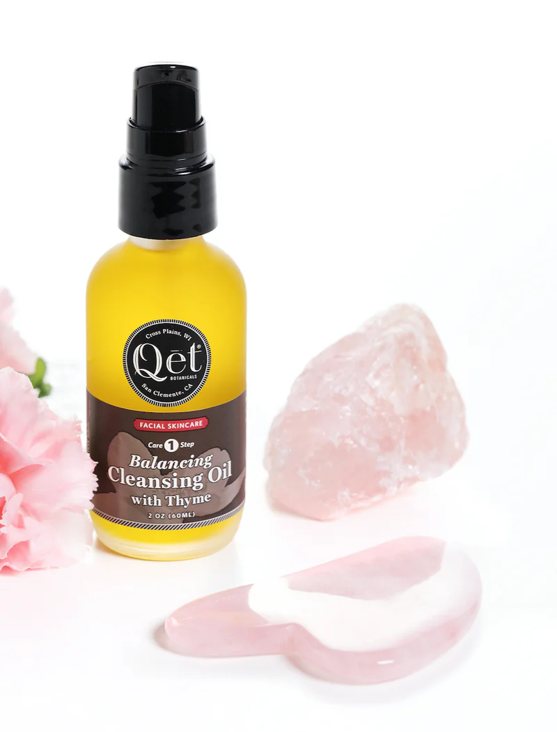 Balancing Cleansing Oil with Thyme by Qet Botanicals - Non-toxic Facial Care product rated SLOW by Million Marker, free from BPA, phthalates, and parabens