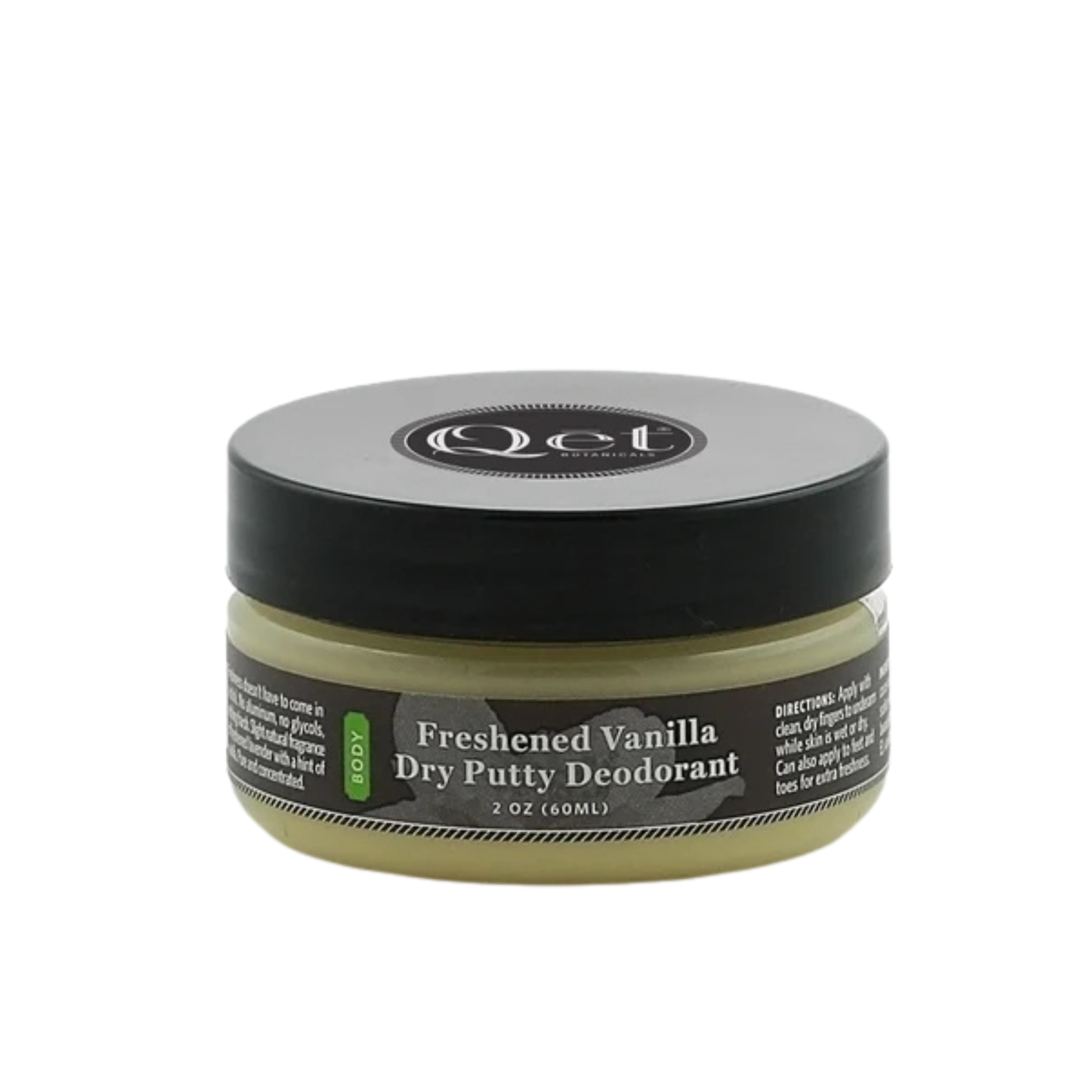 Dry Putty Deodorant - Freshened Vanilla by Qet Botanicals - Non-toxic Deodorants product rated SLOW by Million Marker, free from BPA, phthalates, and parabens