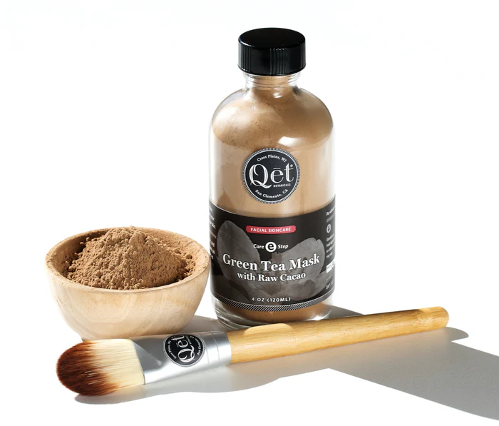 Green Tea Mask with Raw Cacao by Qet Botanicals - Non-toxic, SLOW rated product free from harmful chemicals