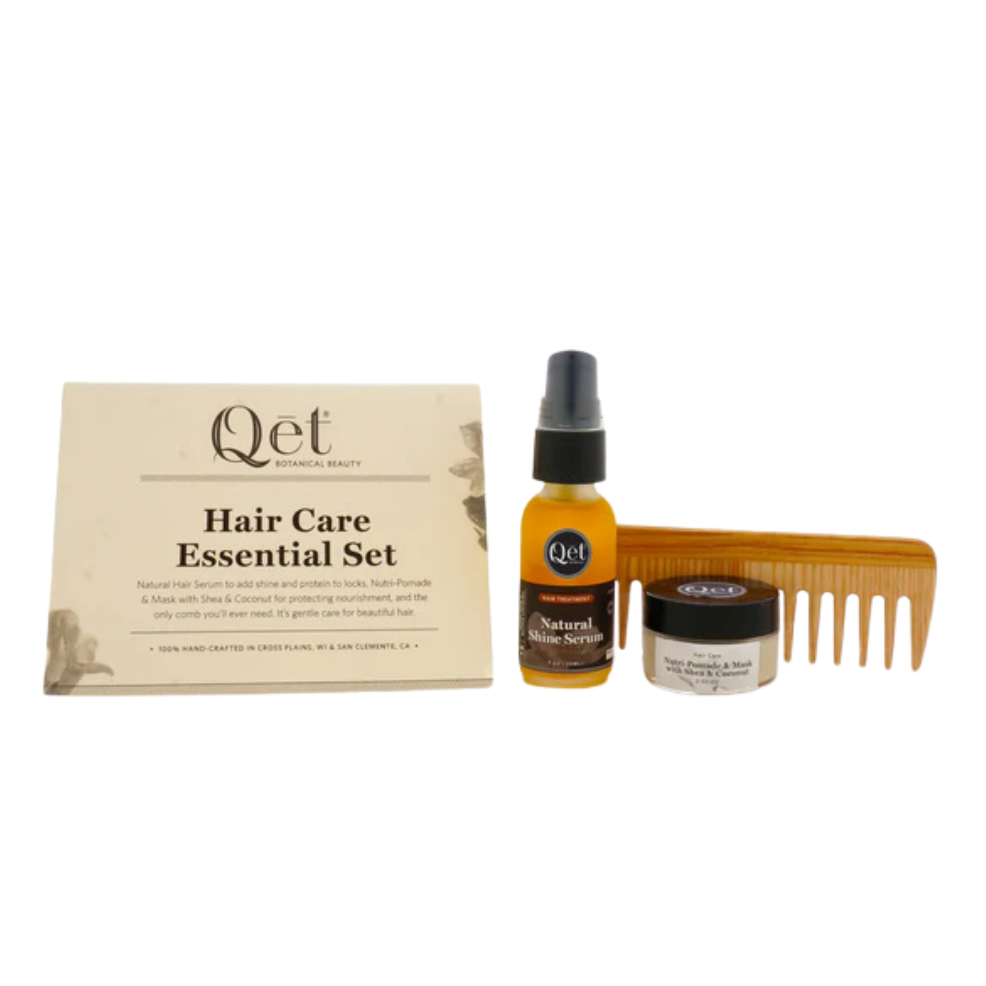 Hair Care Essential Set by Qet Botanicals - Non-toxic Hair Styling + Treatment product rated SLOW by Million Marker, free from BPA, phthalates, and parabens