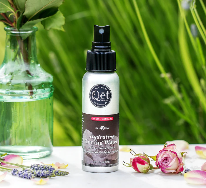 Hydrating Toning Water with Lavender, Rose & Probiotics by Qet Botanicals - Non-toxic, SLOW rated product free from harmful chemicals