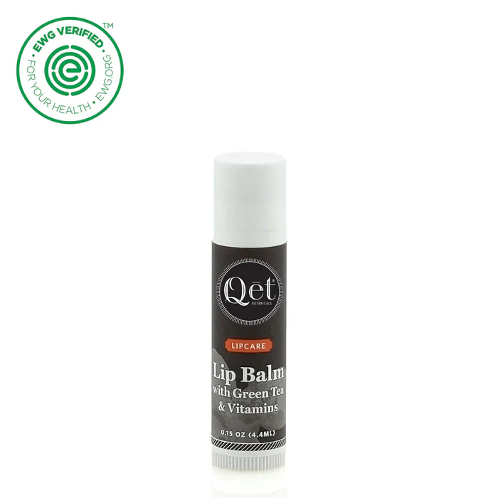 Lip Balm with Green Tea & Vitamins by Qet Botanicals - Non-toxic Lip Balms product rated GO by Million Marker, free from BPA, phthalates, and parabens