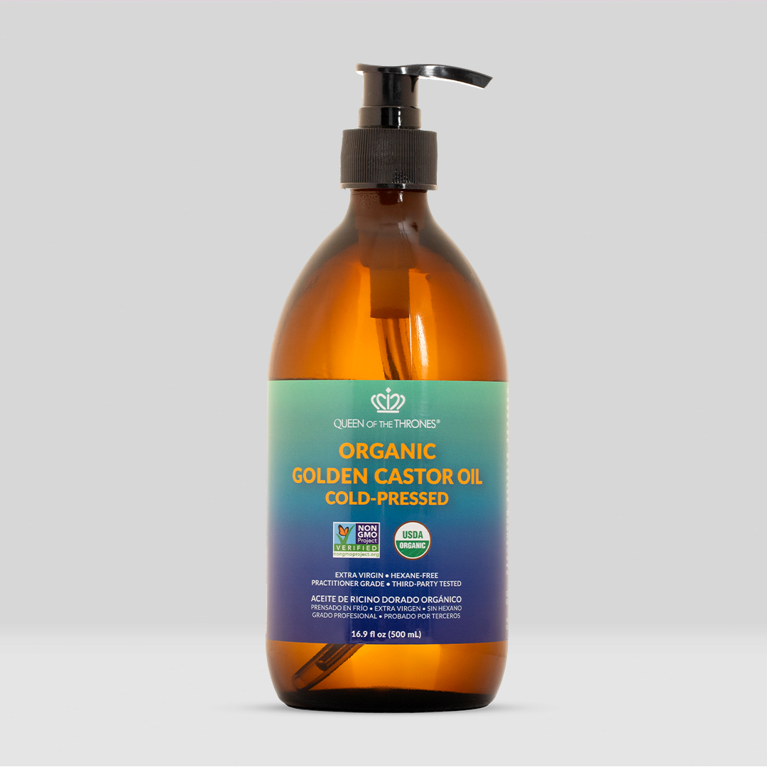 Organic Golden Castor Oil by QUEEN OF THE THRONES - Non-toxic, GO rated product free from harmful chemicals