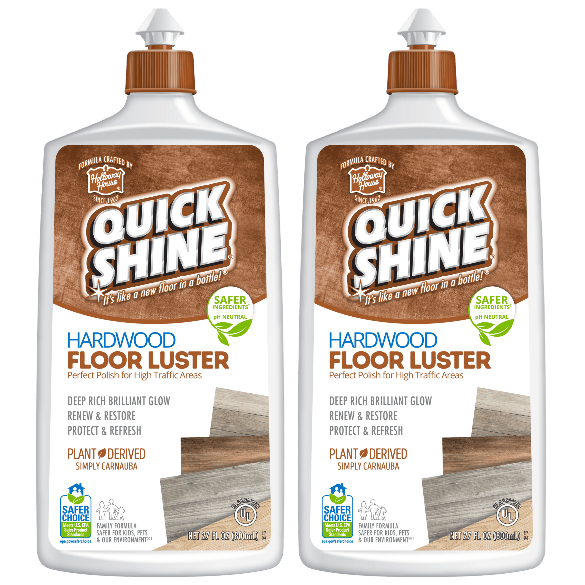 Hardwood Floor Luster by QUICK SHINE Smart Living Clean Solutions - Non-toxic, STOP rated product free from harmful chemicals