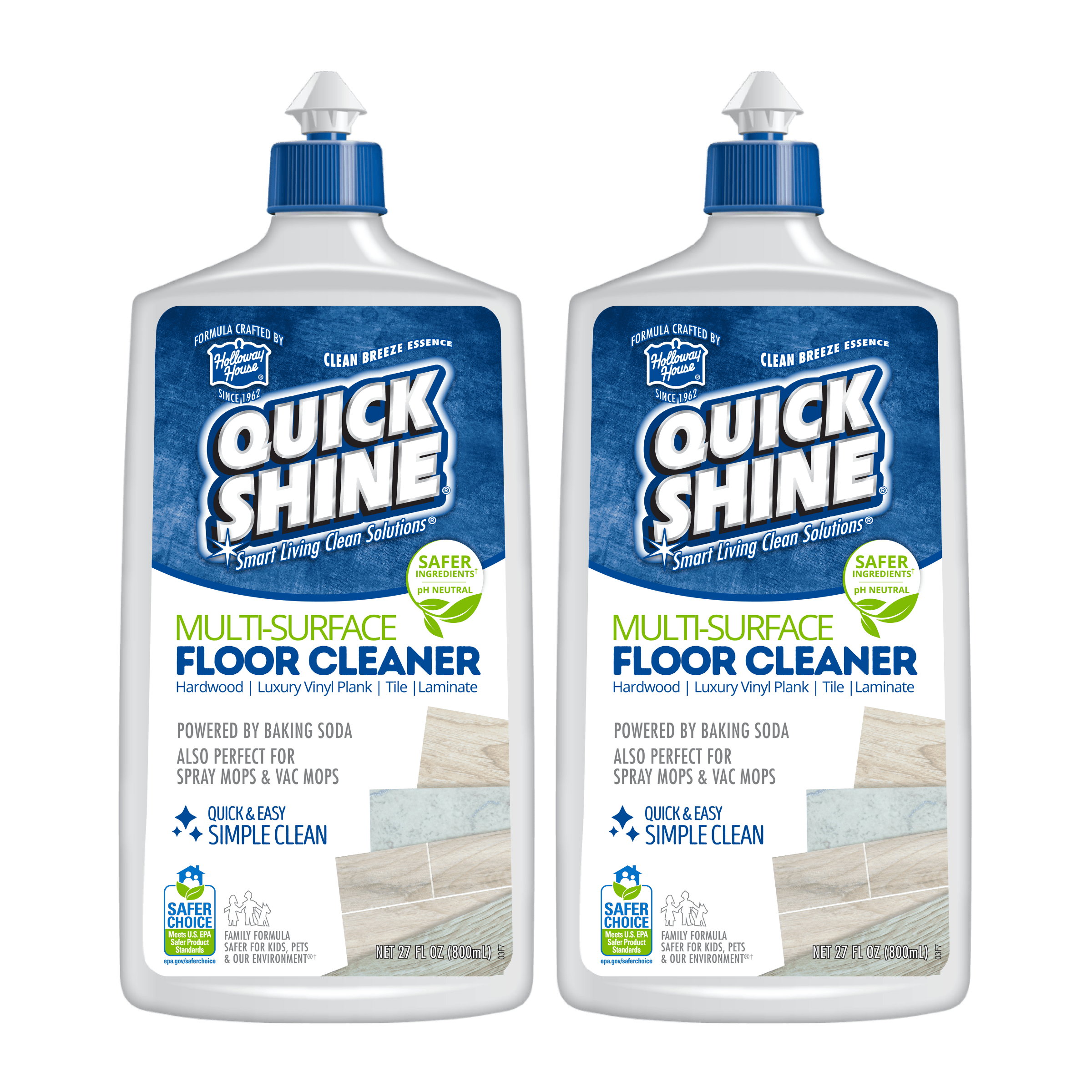 Multi-Surface Floor Cleaner by QUICK SHINE Smart Living Clean Solutions - Non-toxic Household Cleaning Products product rated STOP by Million Marker, free from BPA, phthalates, and parabens