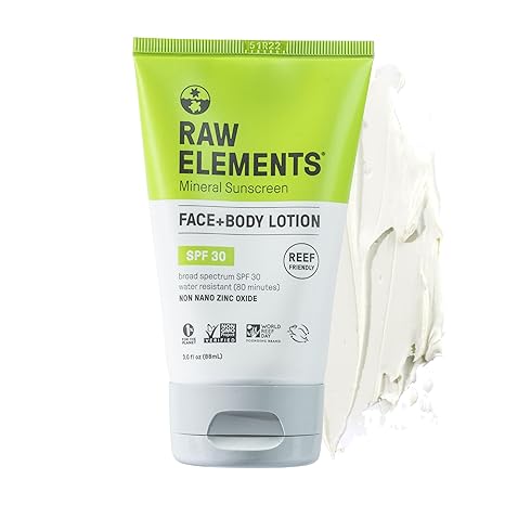 Raw Elements Raw Elements Face and Body Mineral Sunscreen SPF 30 Tube