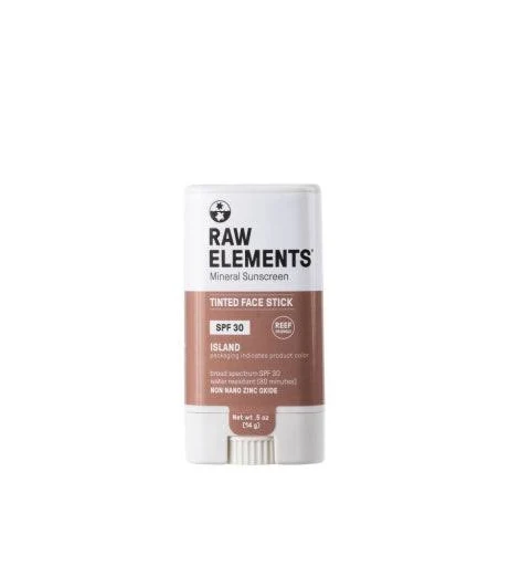 Mineral Sunscreen Tinted Face Stick Broad Spectrum SPF 30 - Bronze by RAW ELEMENTS - Non-toxic, GO rated product free from harmful chemicals