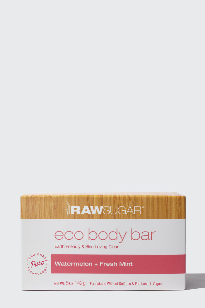 Eco Body Bar -  Watermelon + Fresh Mint by RAWSUGAR - Non-toxic, STOP rated product free from harmful chemicals
