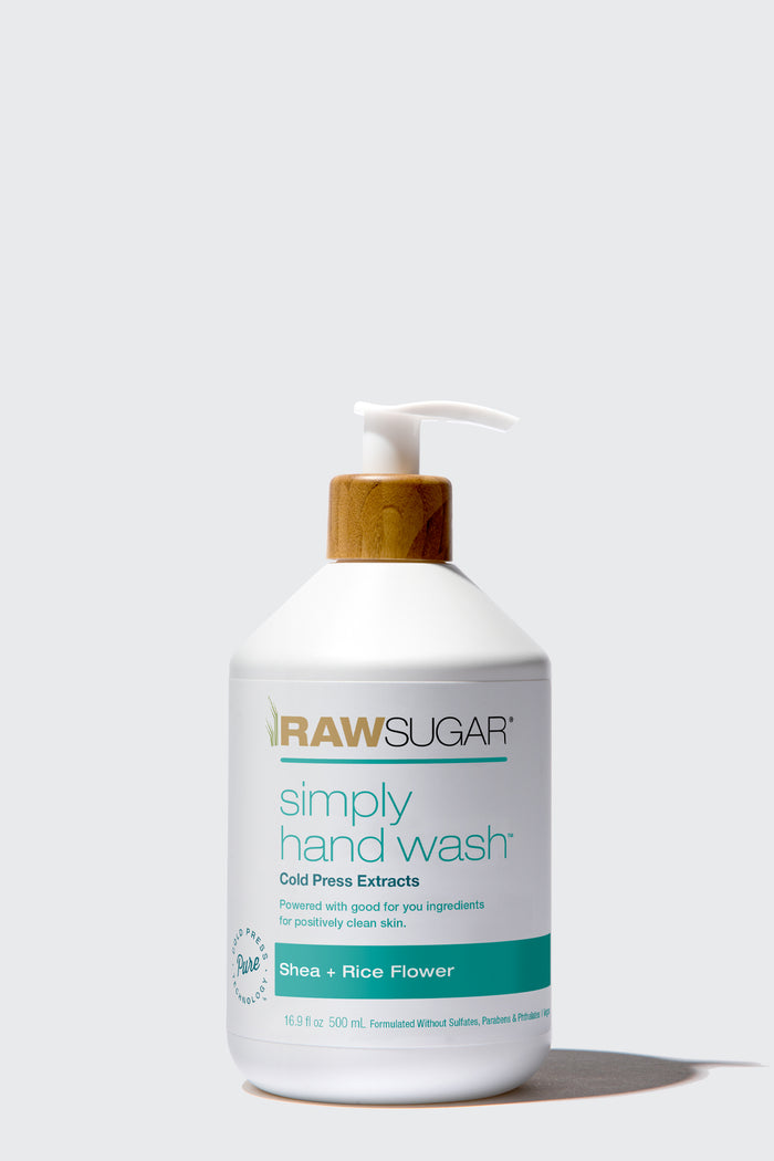 Simply Hand Wash - Shea + Rice Flower by RAWSUGAR - Non-toxic, STOP rated product free from harmful chemicals