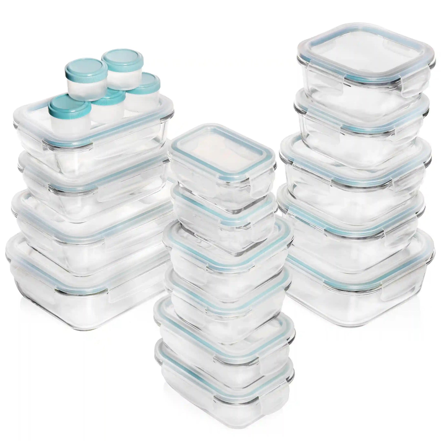 Razab Glass Food Storage Containers - 35 piece set by Razab - Non-toxic Food Storage product rated GO by Million Marker, free from BPA, phthalates, and parabens