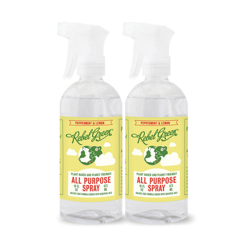 All Purpose Cleaning Spray – Peppermint & Lemon by Rebel Green - Non-toxic Household Cleaning Products product rated SLOW by Million Marker, free from BPA, phthalates, and parabens
