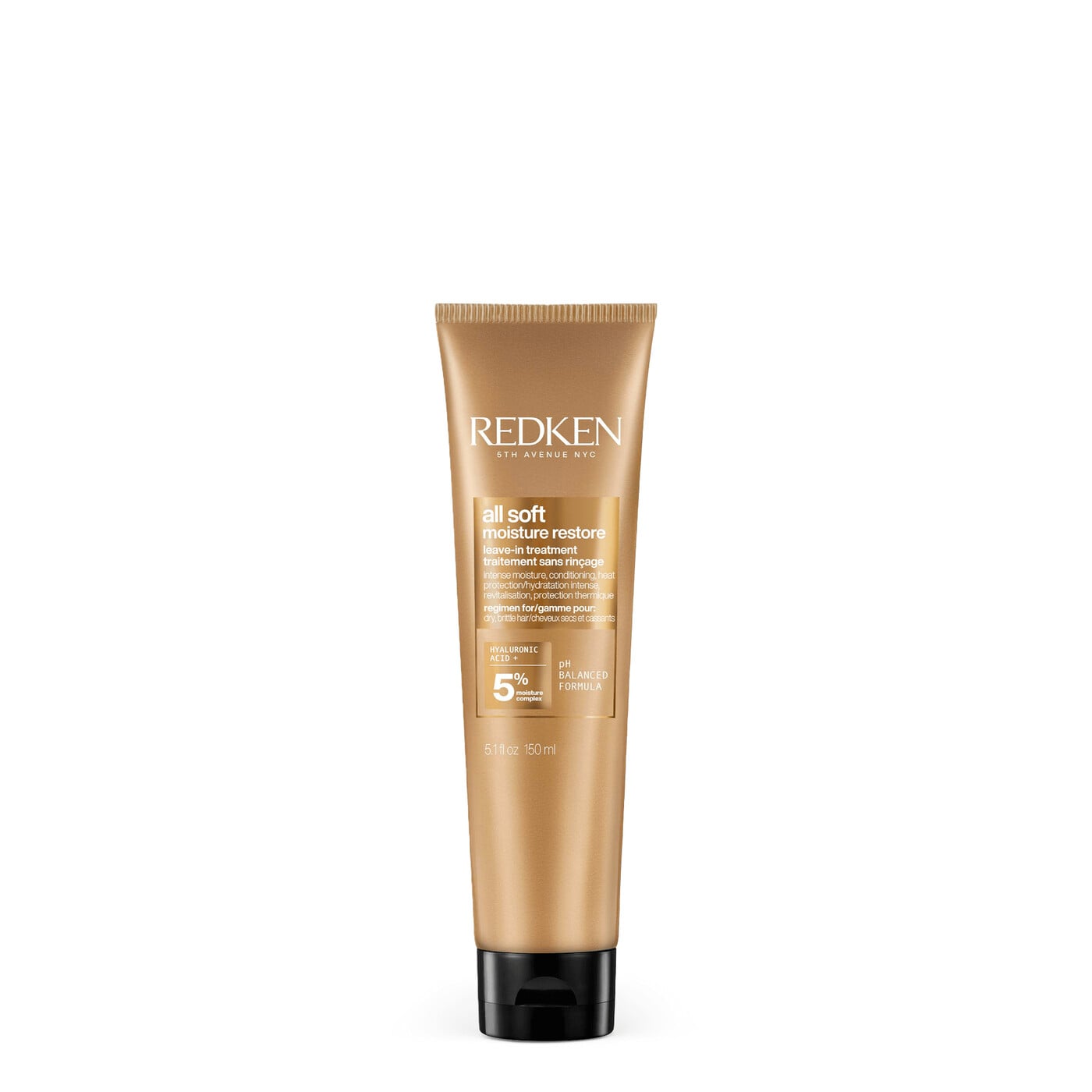 All Soft Moisture Restore Leave-In Treatment by REDKEN 5TH AVENUE NYC - Non-toxic Hair Styling + Treatment product rated STOP by Million Marker, free from BPA, phthalates, and parabens