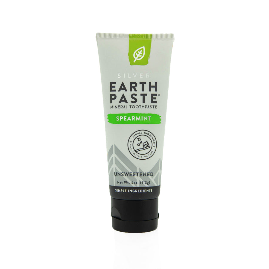 Silver Earthpaste Mineral Toothpaste - Spearmint by REDMOND - Non-toxic Oral Care product rated SLOW by Million Marker, free from BPA, phthalates, and parabens