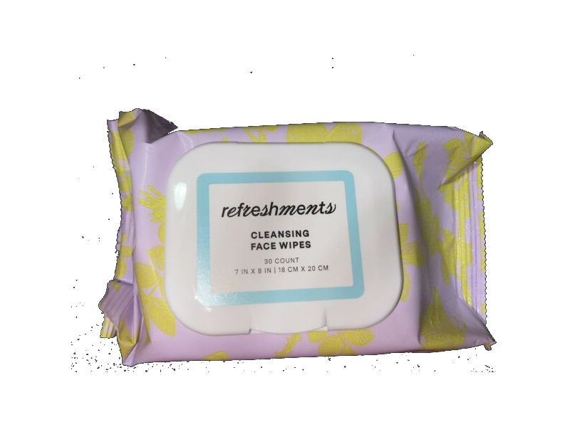 Cleansing Face Wipes by refreshments - Non-toxic Facial Care product rated STOP by Million Marker, free from BPA, phthalates, and parabens