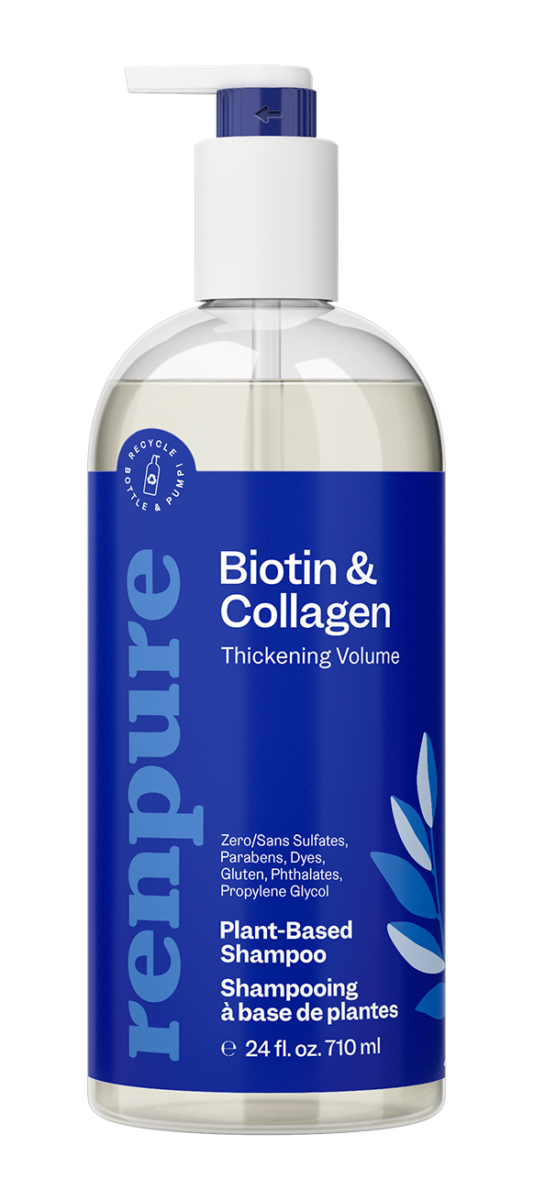 Biotin & Collagen Thickening Shampoo by renpure - Non-toxic, STOP rated product free from harmful chemicals