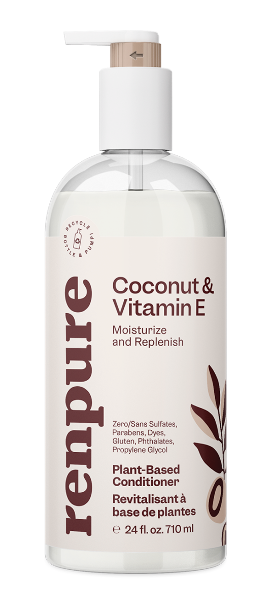 Moisturize and Replenish Conditioner - Coconut & Vitamin E by renpure - Non-toxic Shampoos + Conditioners product rated STOP by Million Marker, free from BPA, phthalates, and parabens