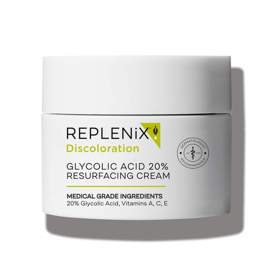 Glycolic Acid 20% Resurfacing Cream by REPLENiX! - Non-toxic, STOP rated product free from harmful chemicals