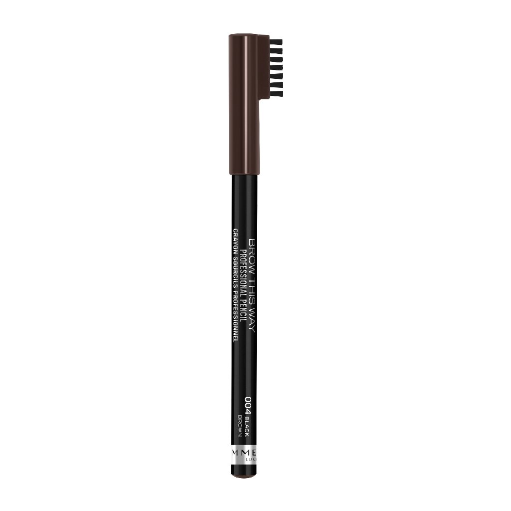 Brow This Way Professional Eyebrow Pencil – Black Brown by RIMMEL LONDON - Non-toxic, STOP rated product free from harmful chemicals