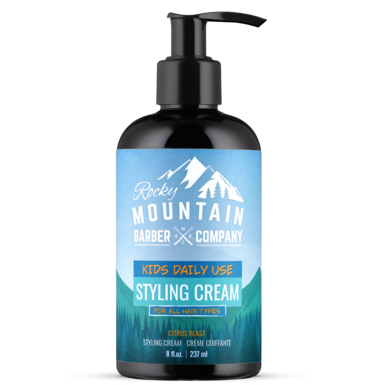 Kids Daily Use Styling Cream - Citrus Blast by Rocky MOUNTAIN BARBER COMPANY - Non-toxic, SLOW rated product free from harmful chemicals