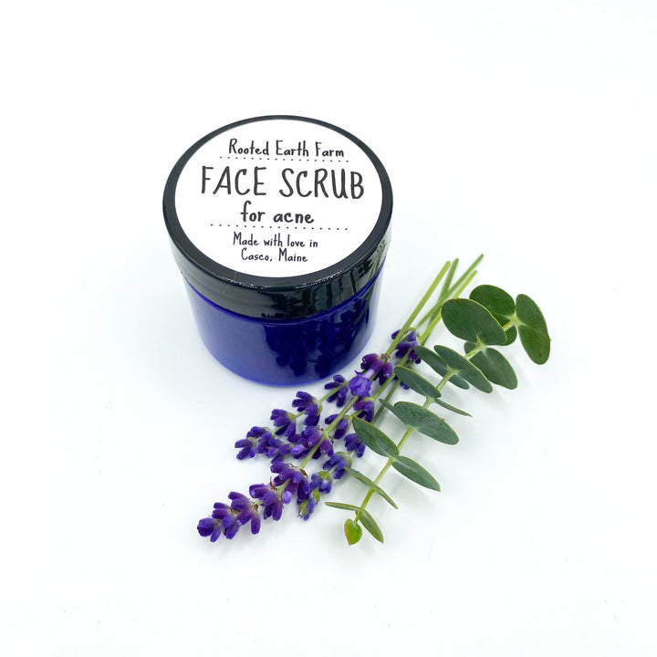 Face Scrub For Acne by Rooted Earth Farm - Non-toxic, SLOW rated product free from harmful chemicals