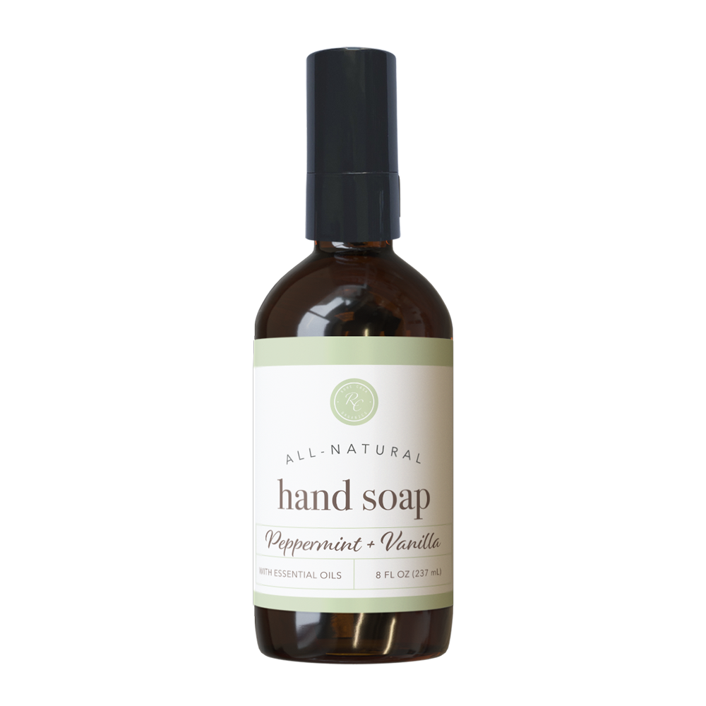 All-Natural Hand Soap - Peppermint + Vanilla by ROWE CASA ORGANICS - Non-toxic, SLOW rated product free from harmful chemicals