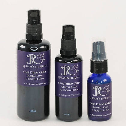 Dental Soap & Tooth Elixir - Peppermint by RUPAM'S HERBALS - Non-toxic Oral Care product rated SLOW by Million Marker, free from BPA, phthalates, and parabens