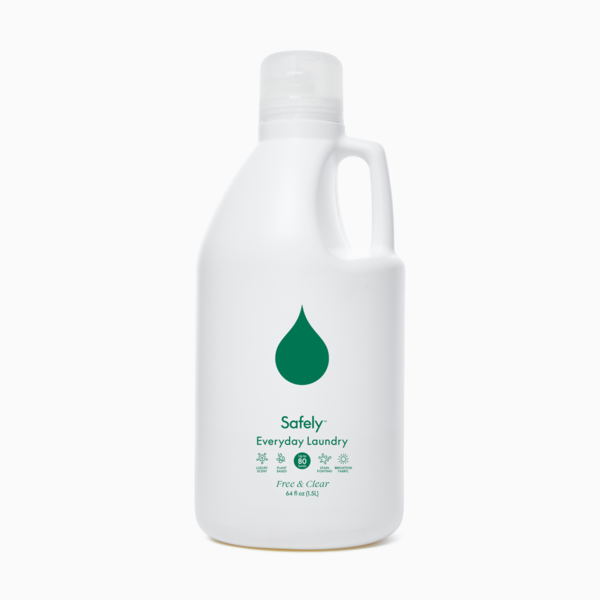 Everyday Laundry Liquid Detergent - Free & Clear by Safely - Non-toxic, STOP rated product free from harmful chemicals