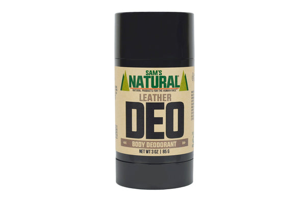 Deo Body Deodorant - Leather by SAM'S NATURAL NATURAL PRODUCTS FOR THE HUMAN RACE - Non-toxic, STOP rated product free from harmful chemicals