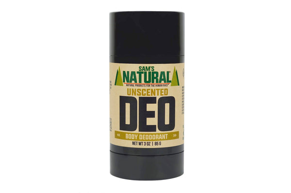 Deo Body Deodorant - Unscented by SAM'S NATURAL NATURAL PRODUCTS FOR THE HUMAN RACE - Non-toxic Deodorants product rated SLOW by Million Marker, free from BPA, phthalates, and parabens