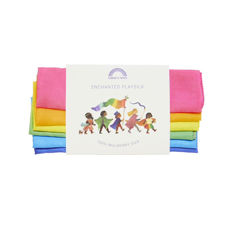 Rainbow Enchanted Playsilk by Sarah's Silks - Non-toxic, GO rated product free from harmful chemicals